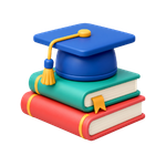 books with graduation cap